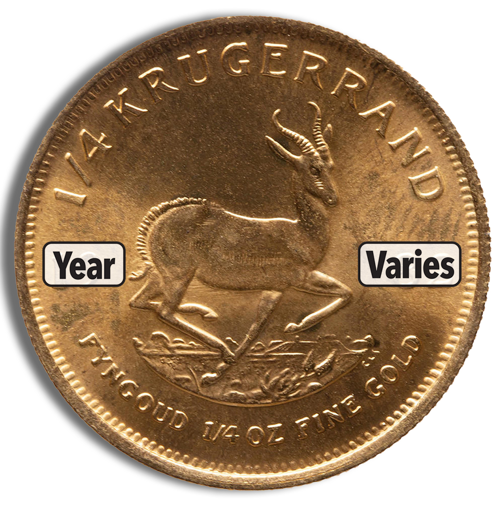 1/4 Oz Gold South Africa Krugerrand - BU (Random Year)