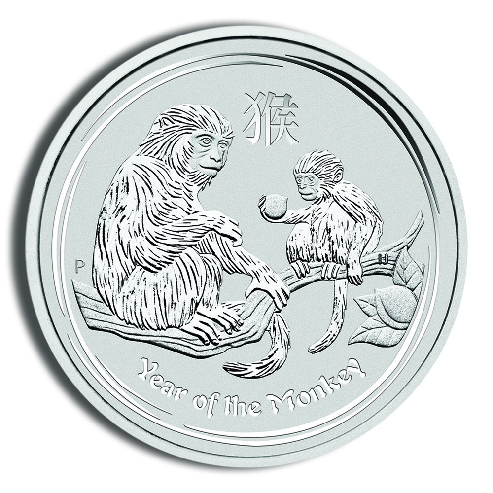 2016 1 Oz Australia Silver Lunar Monkey (Series II) - BU