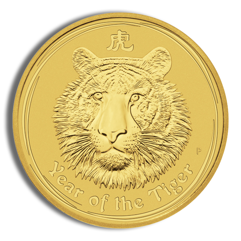 2010 1/4 Oz Australia Gold Lunar Tiger (Series II) - BU