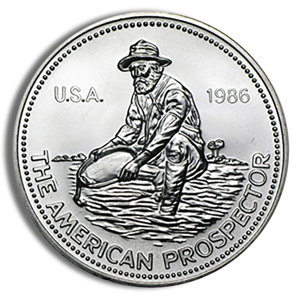 1 Oz Silver Round - Engelhard Prospector