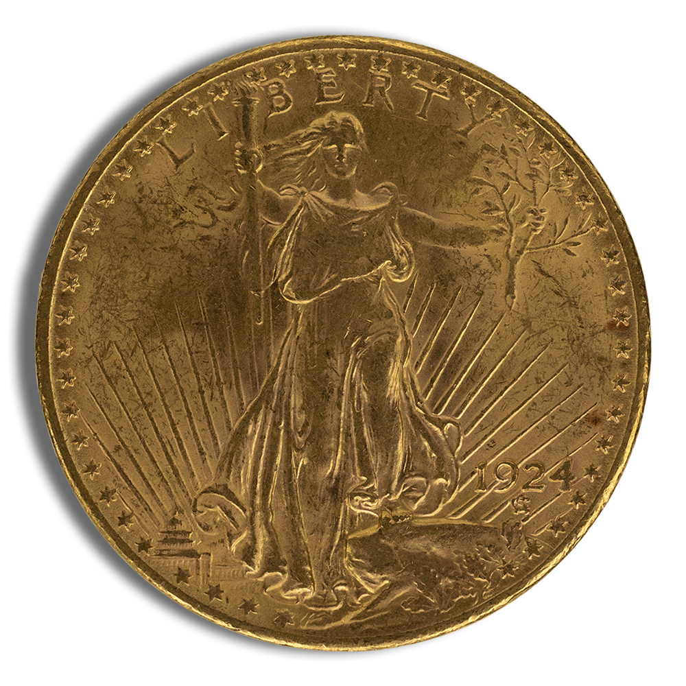 $20 Gold Saint-Gaudens Double Eagle - AU (Random Year)