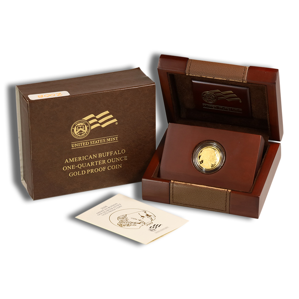 2008-W 1/4 Oz Proof Gold American Buffalo - BU (with Box and COA)