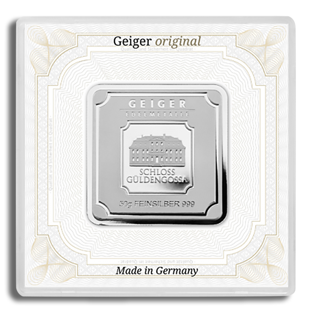 50 Gram Silver Bar - Geiger (In Assay Card)