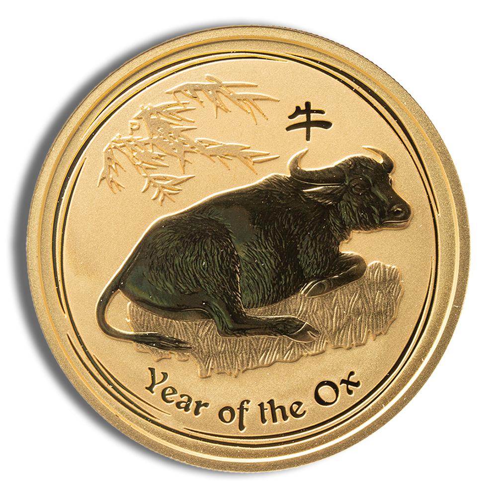 2009 2 Oz Australia Gold Lunar Ox (Series II) - BU