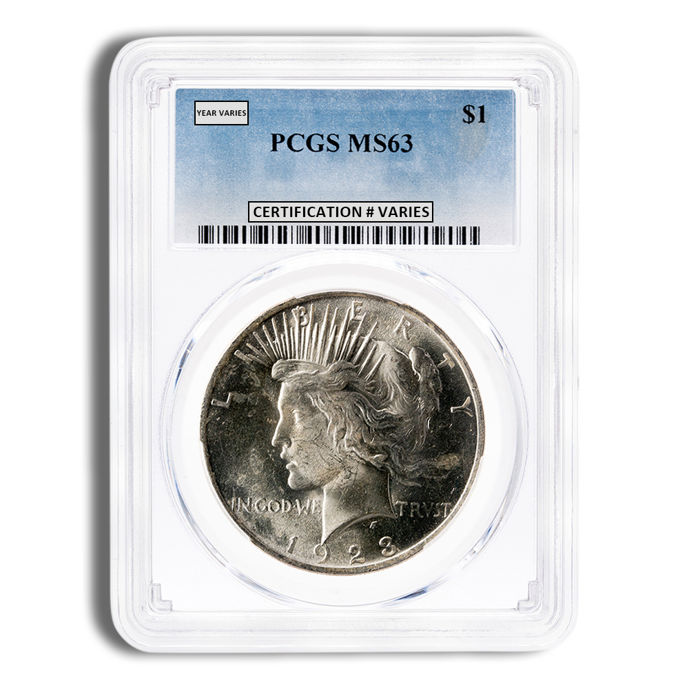 Peace Silver Dollar - PCGS MS63