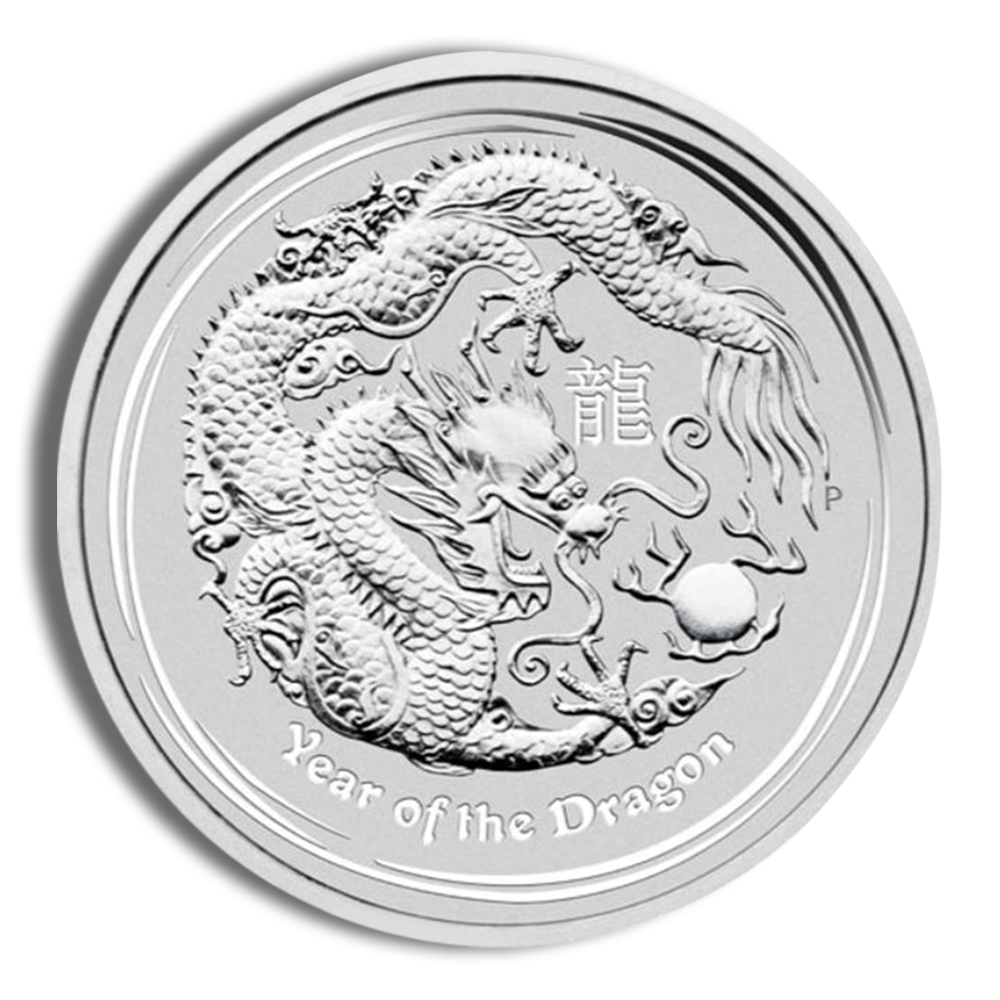 2012 1/2 Oz Australia Silver Lunar Dragon (Series II) - BU