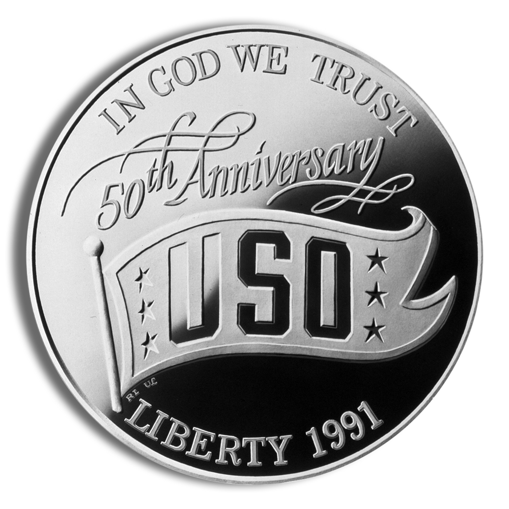 1991-S $1 USO Silver Commemorative Proof - BU