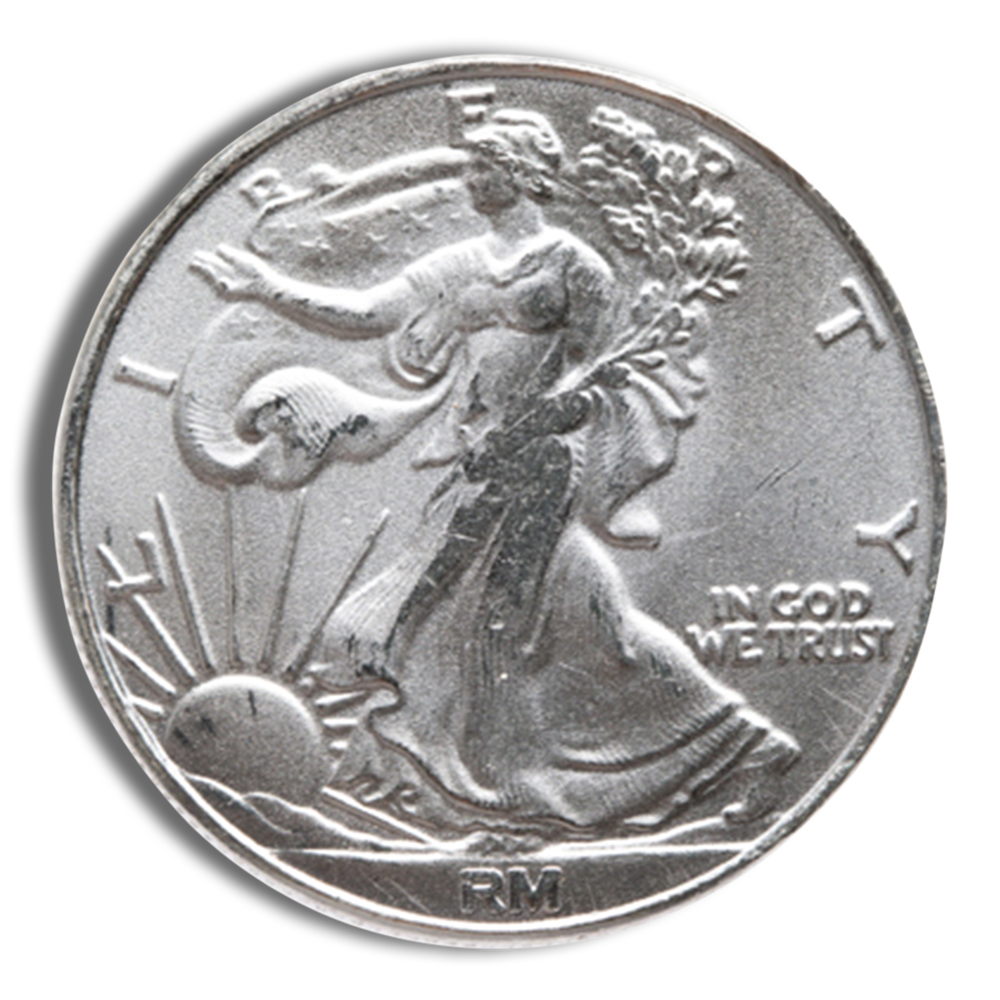 1/4 Oz Silver Round - Walking Liberty Design