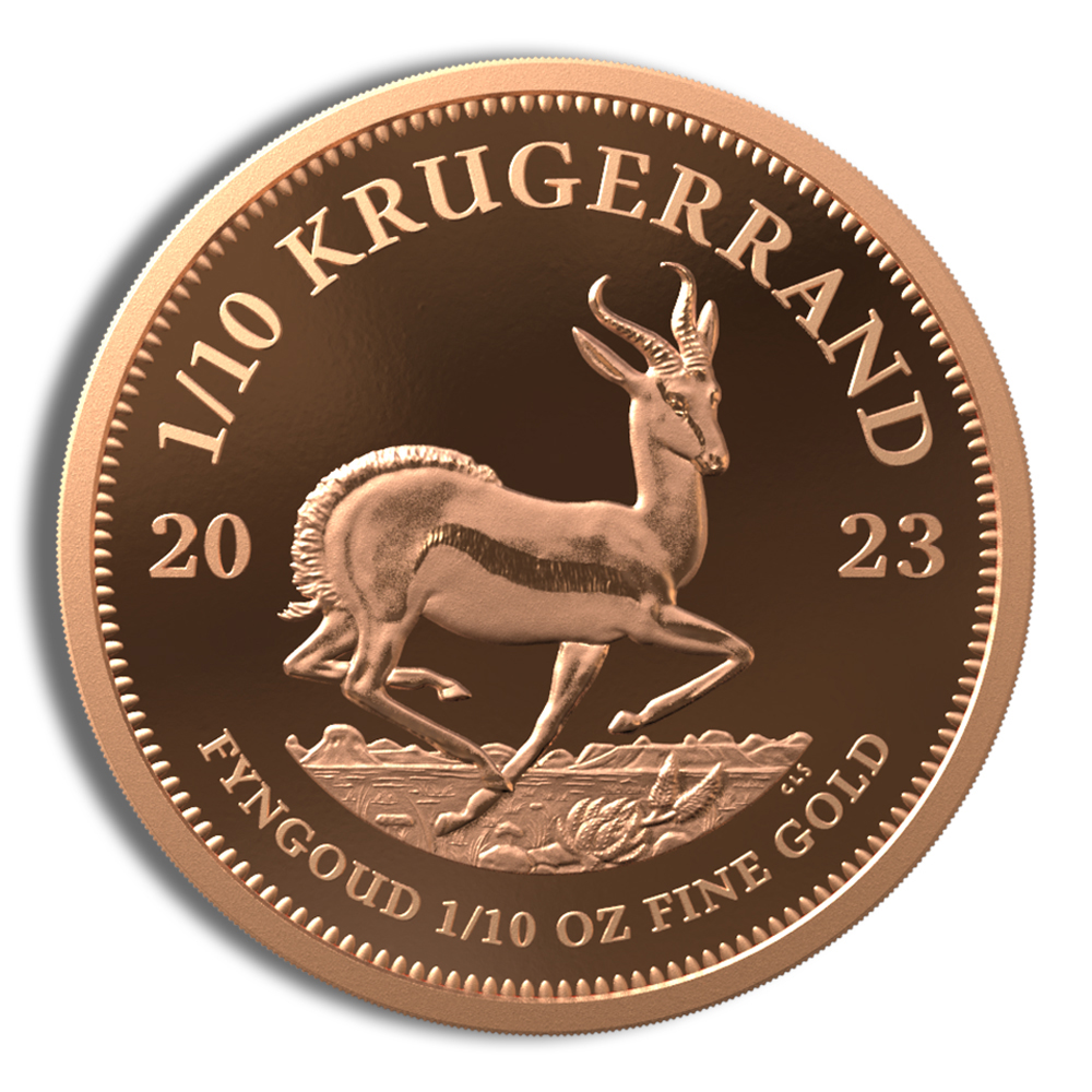 2023 1/10 Oz Gold South Africa Krugerrand Proof - BU