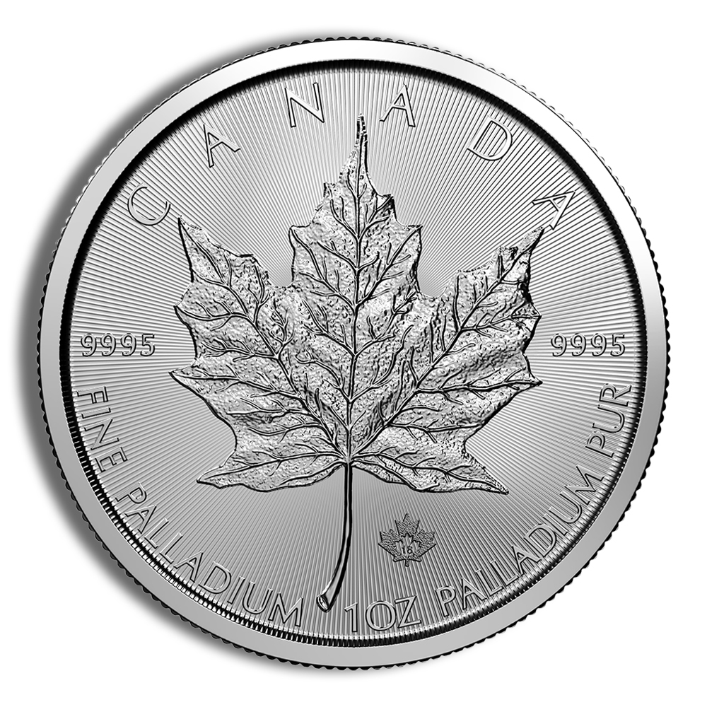 1 Oz Palladium Canadian Maple Leaf - BU (Random Year)