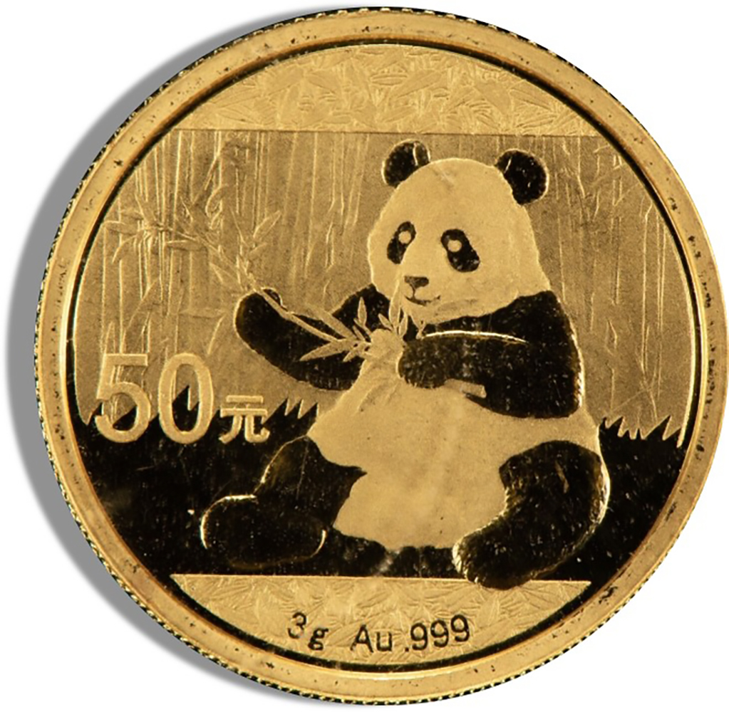 3 Gram China Gold Panda - BU (Random Year, Sealed Packaging)