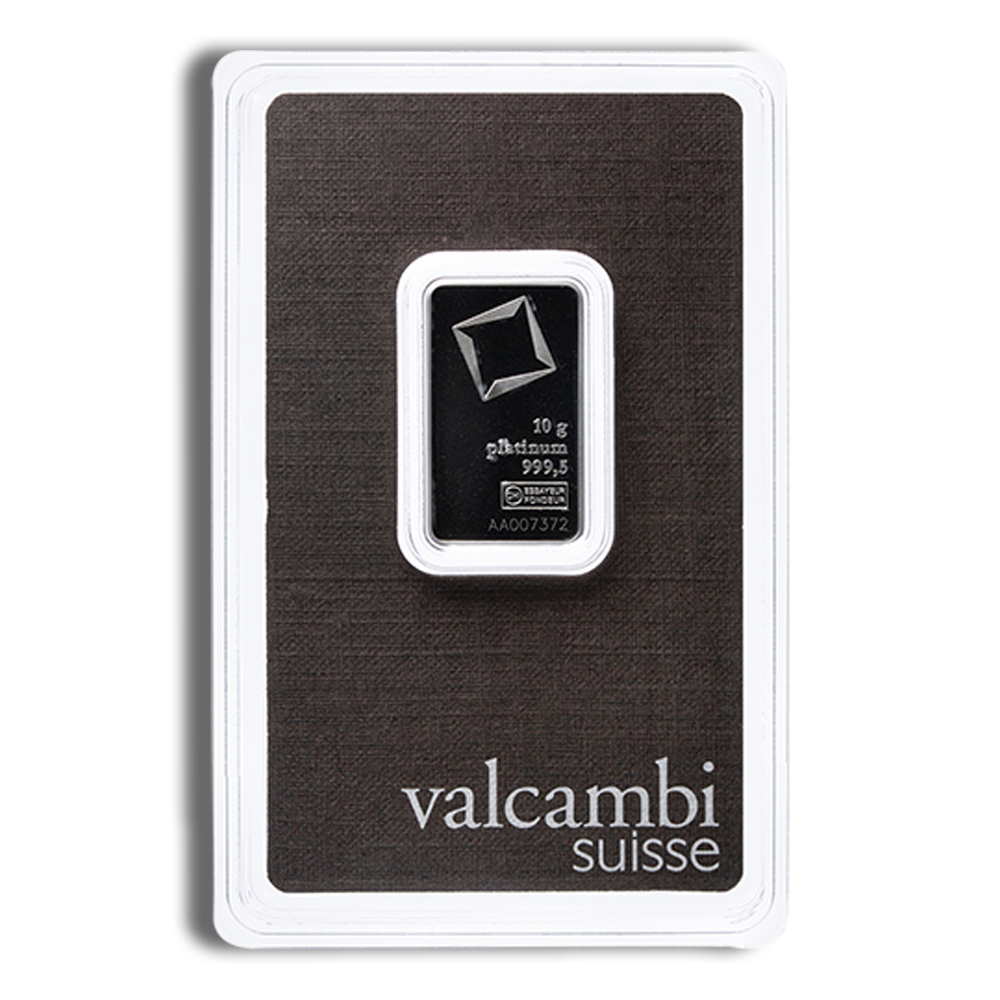 10 Gram Platinum Bar - Valcambi (In Assay Card)