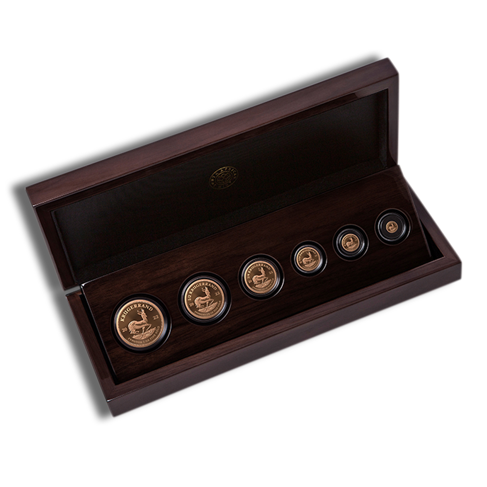 2022 1.92 Oz Gold South Africa Krugerrand 6 Coin Proof Set - BU (with Box and COA)