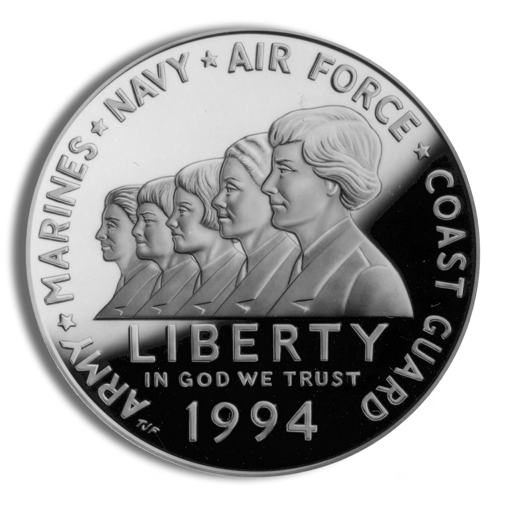 1994-P $1 Women in Military Silver Commemorative Proof - BU