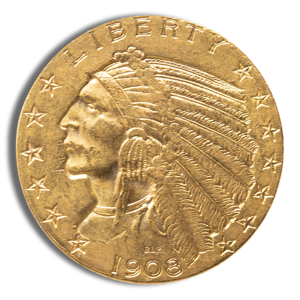 $5 Gold Indian Half Eagle - AU (Random Year)