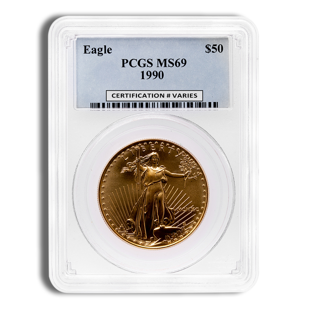 1990 1 Oz Gold American Eagle - PCGS MS69