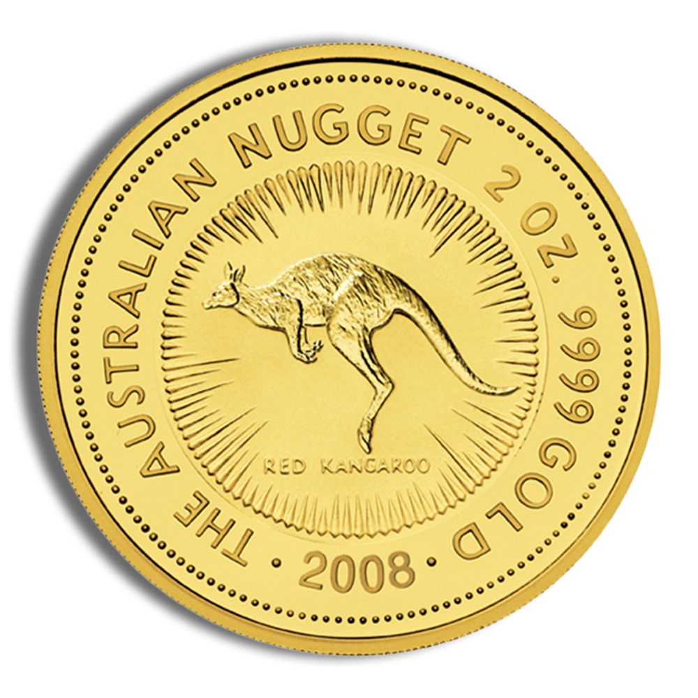 2008 2 Oz Australia Gold Nugget - BU