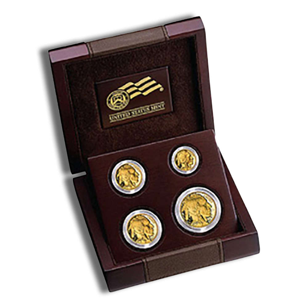 2008-W Proof Gold American Buffalo Four Coin Set (with Box and COA)