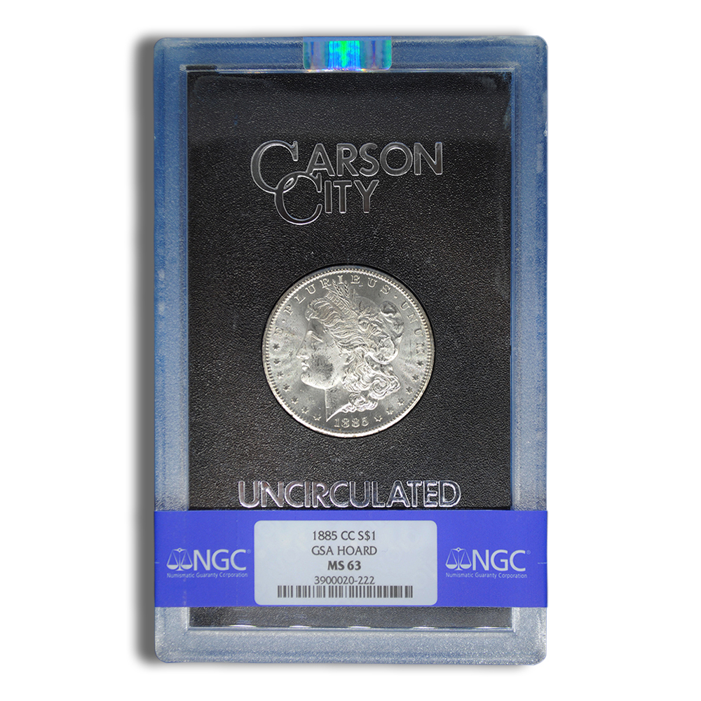 1885-CC GSA Morgan Silver Dollar - NGC MS63