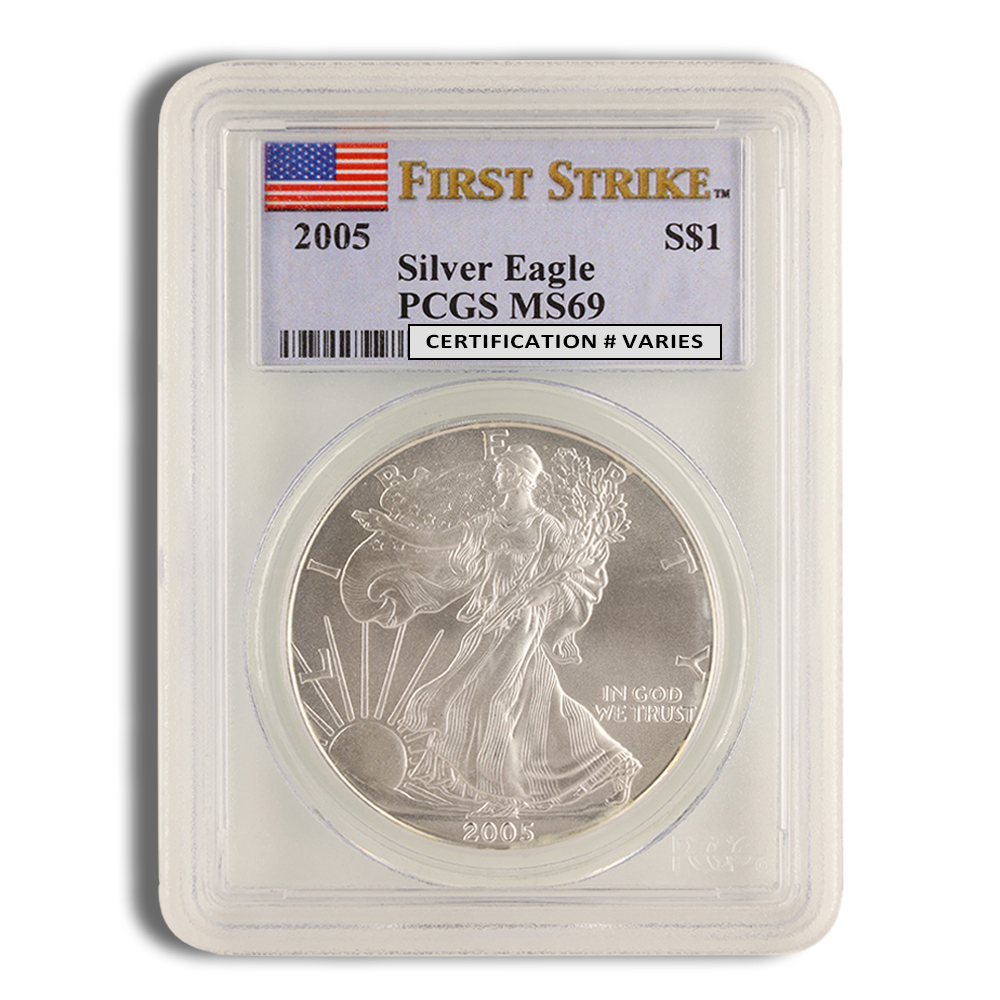 2005 Silver American Eagle - PCGS MS69