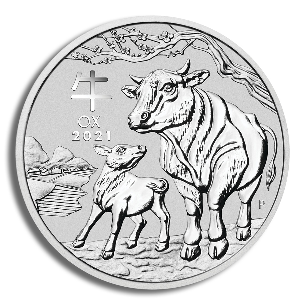 2021 1/2 Oz Australia Silver Lunar Ox (Series III) - BU