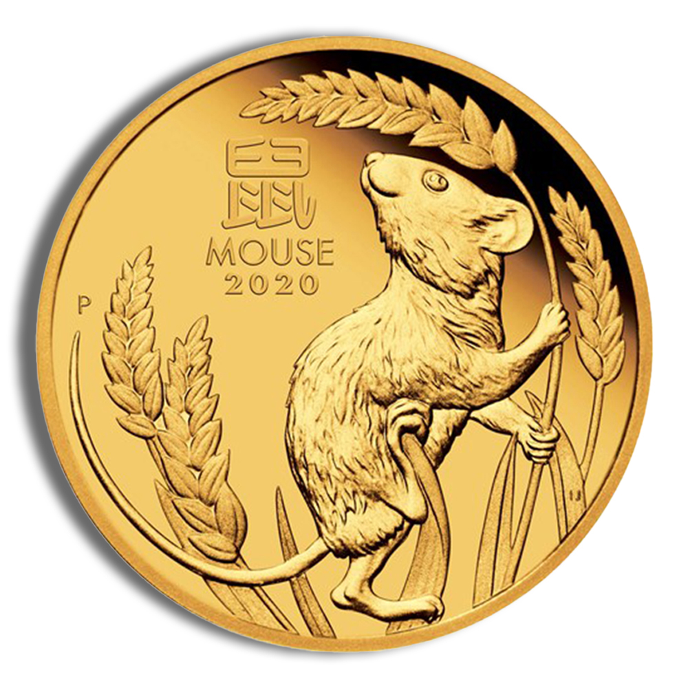 2020 1/4 Oz Australia Gold Lunar Mouse (Series III) - BU