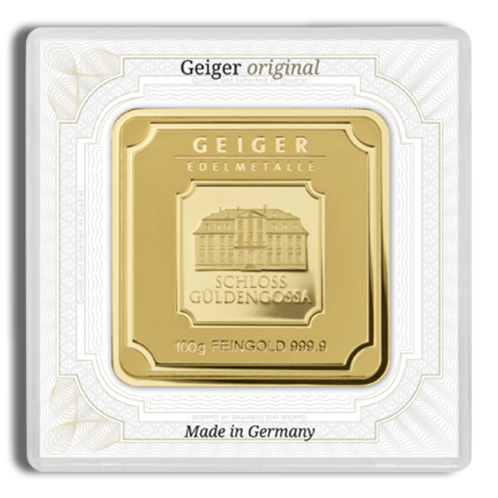 100 Gram Gold Bar - Geiger (In Assay Card)