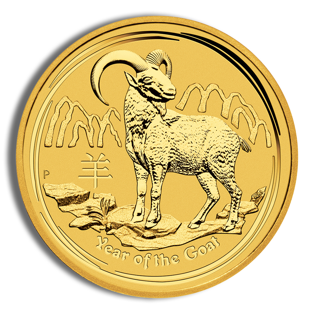 2015 1/10 Oz Australia Gold Lunar Goat (Series II) - BU