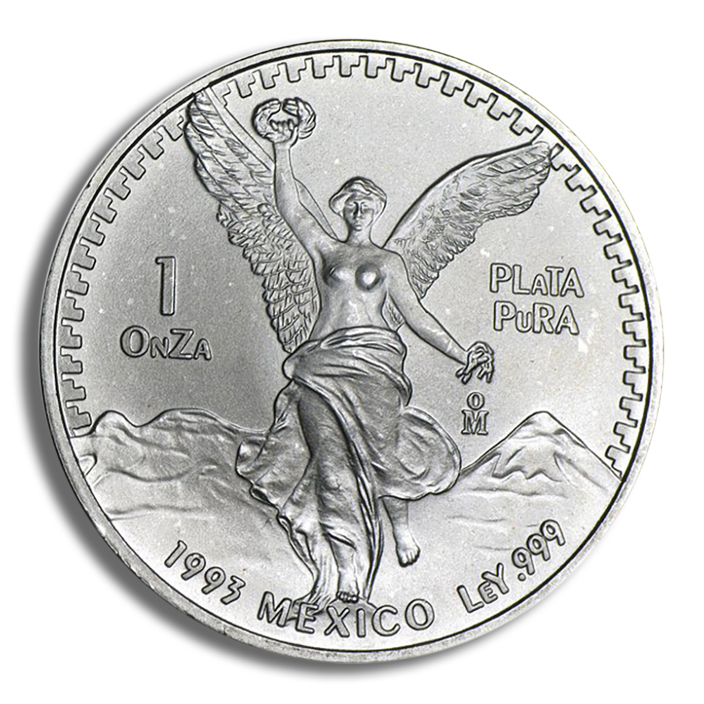 1993 1 Oz Silver Mexico Libertad - BU