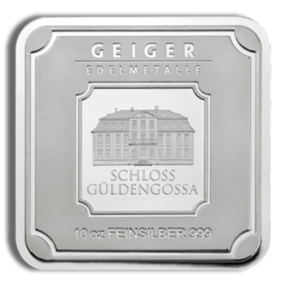 10 Oz Silver Bar - Geiger (Sealed Packaging)