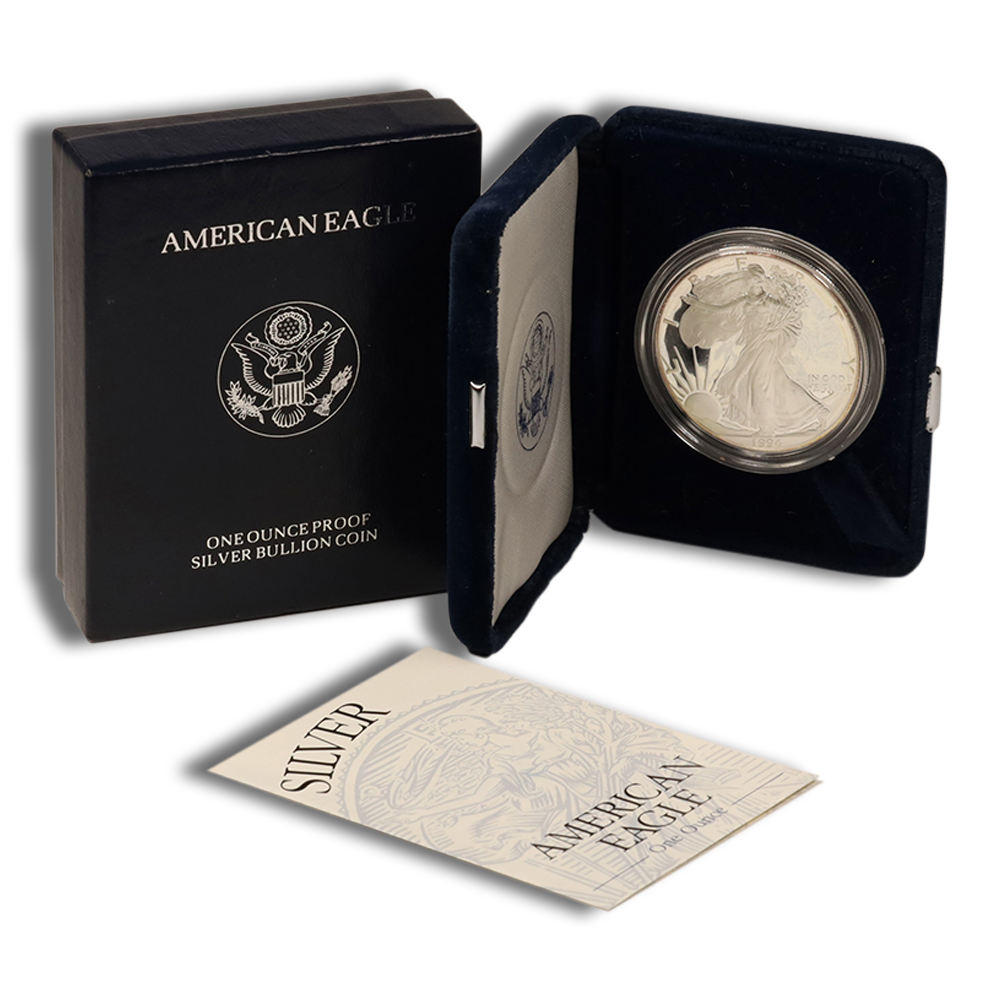 1994-P Proof Silver American Eagle (with Box and COA, Impaired Condition)