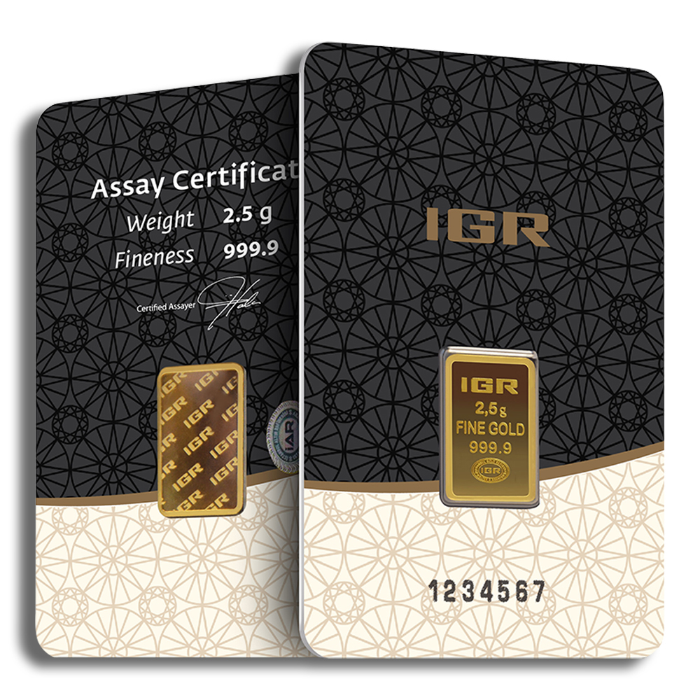 2.5 Gram Gold Bar - IGR Metals (In Assay Card)