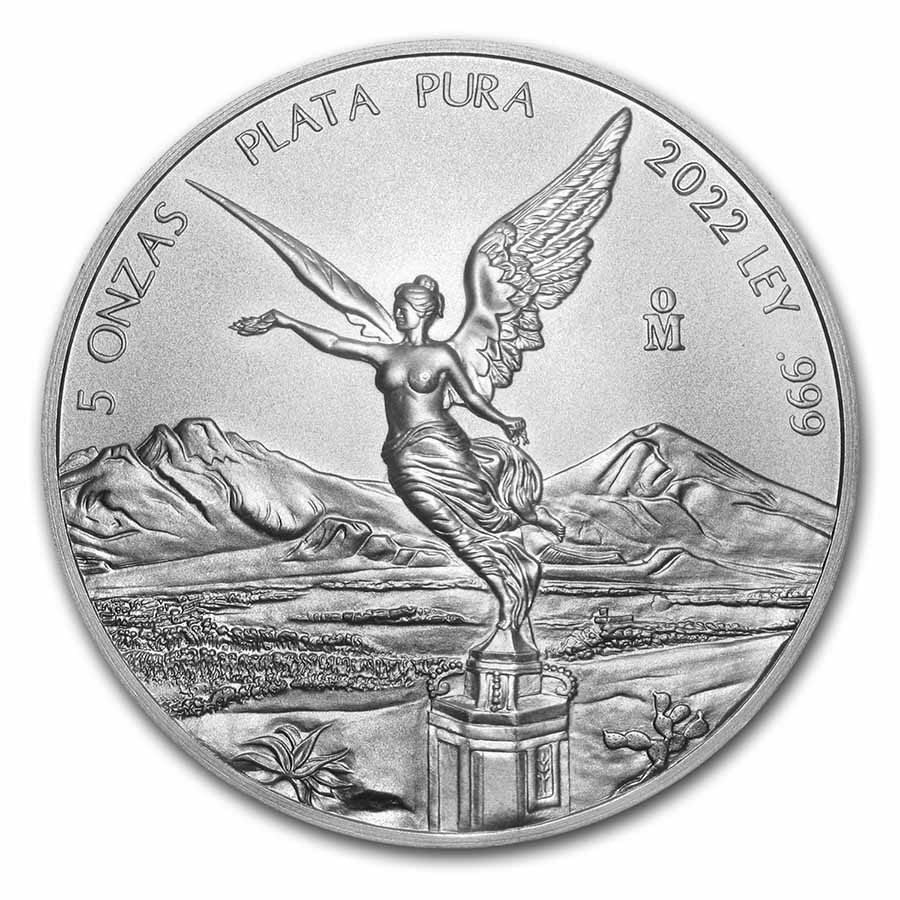 2022 5 Oz Silver Mexico Libertad - BU