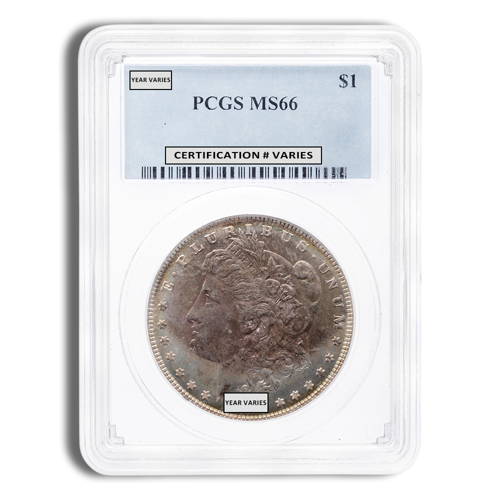 1878-1904 Morgan Silver Dollar - PCGS MS66 Toned