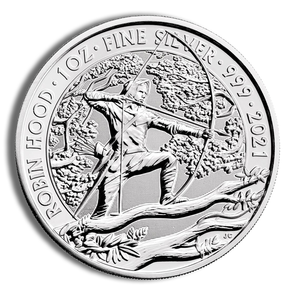 2021 1 Oz Silver Great Britain Robin Hood - BU