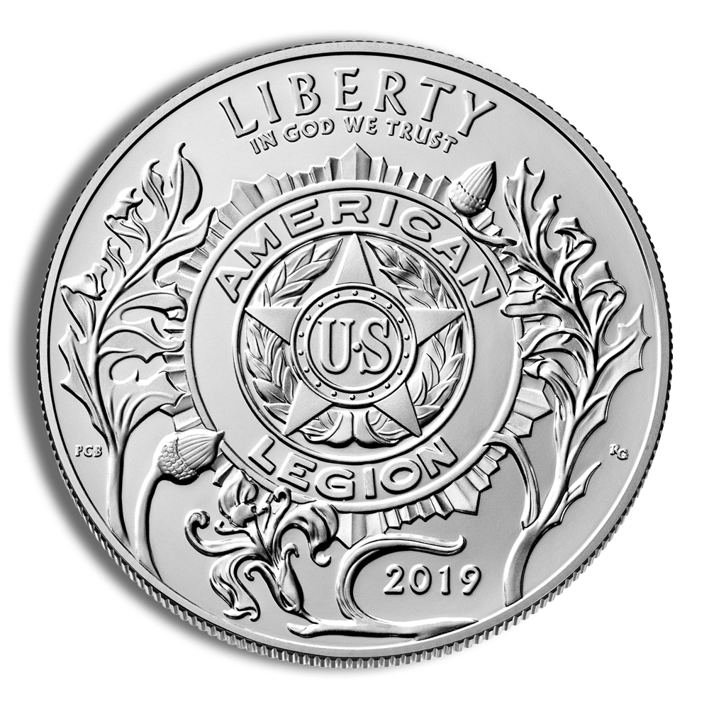 2019-P $1 American Legion Silver Commemorative - BU