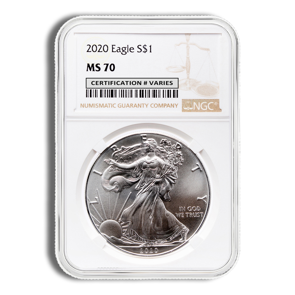 2020 Silver American Eagle - NGC MS70