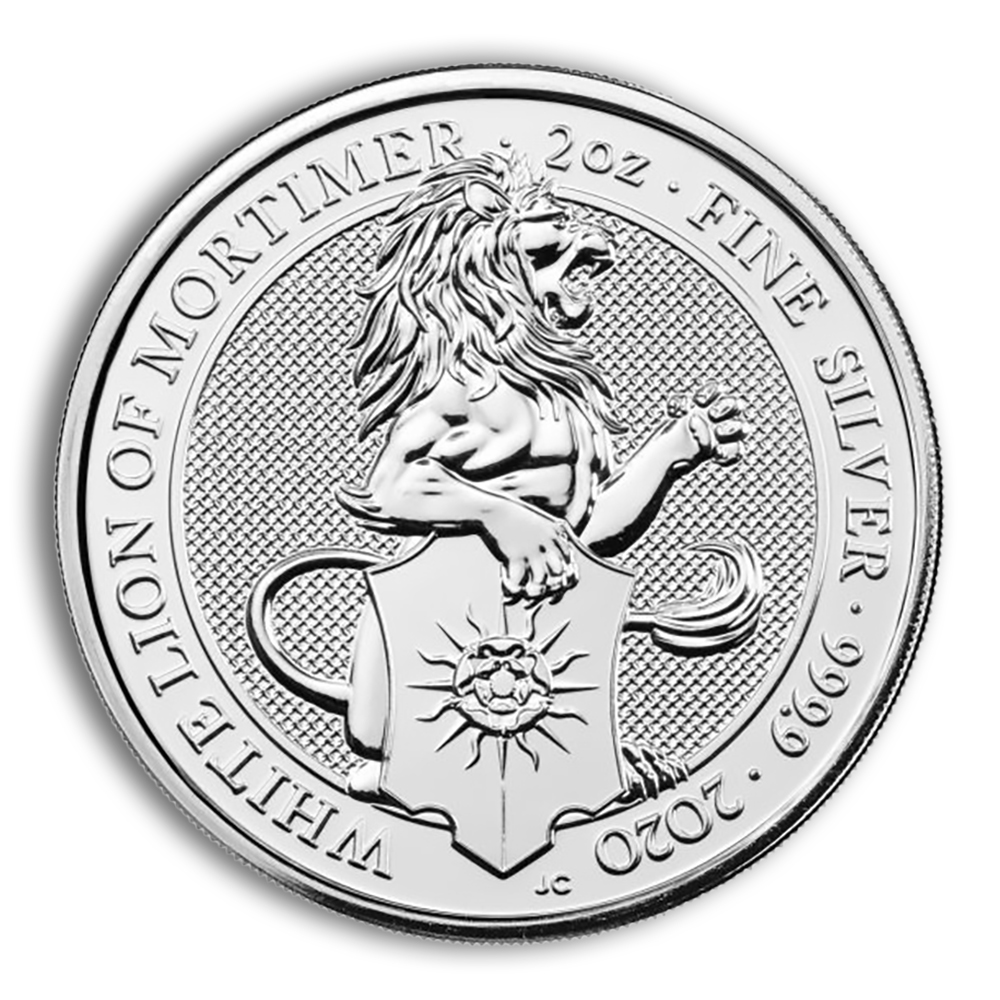 2020 2 Oz Silver Great Britain Queen's Beasts (White Horse) - BU