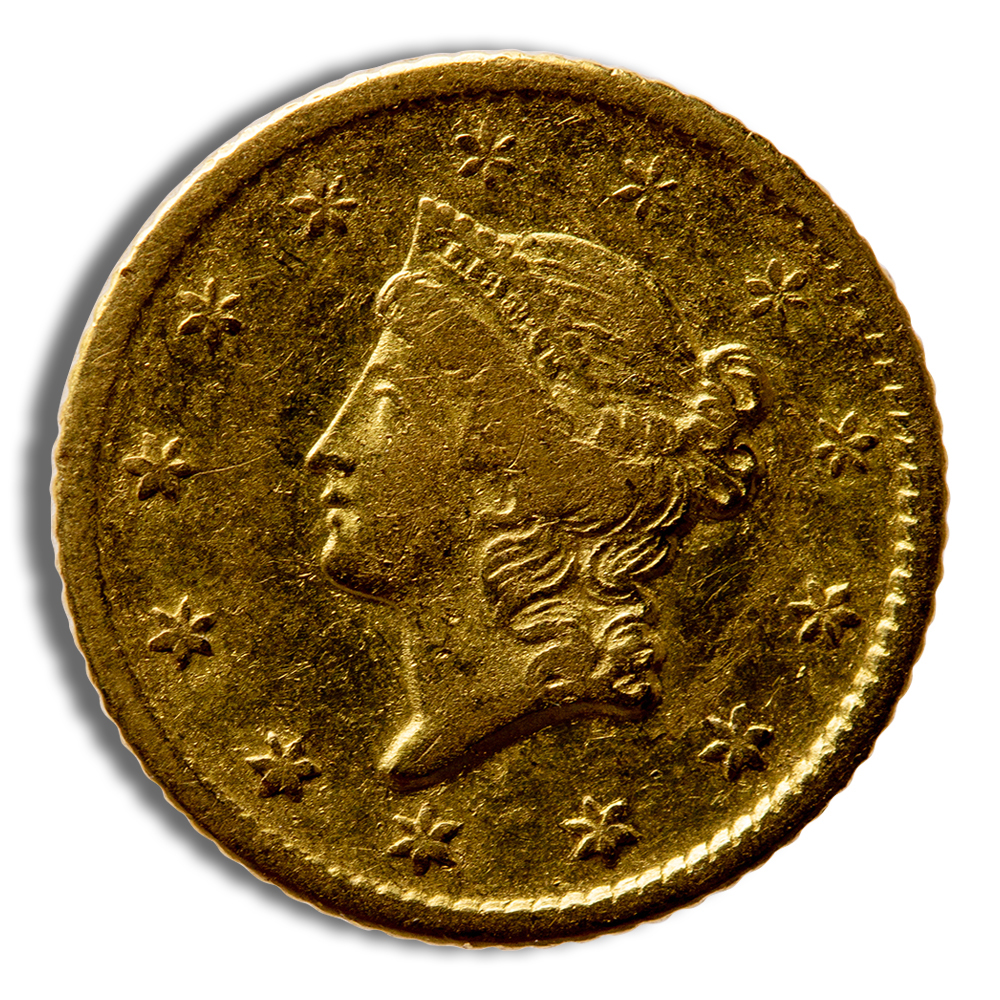 $1 Gold Liberty Type 1 - VF (Random Year)