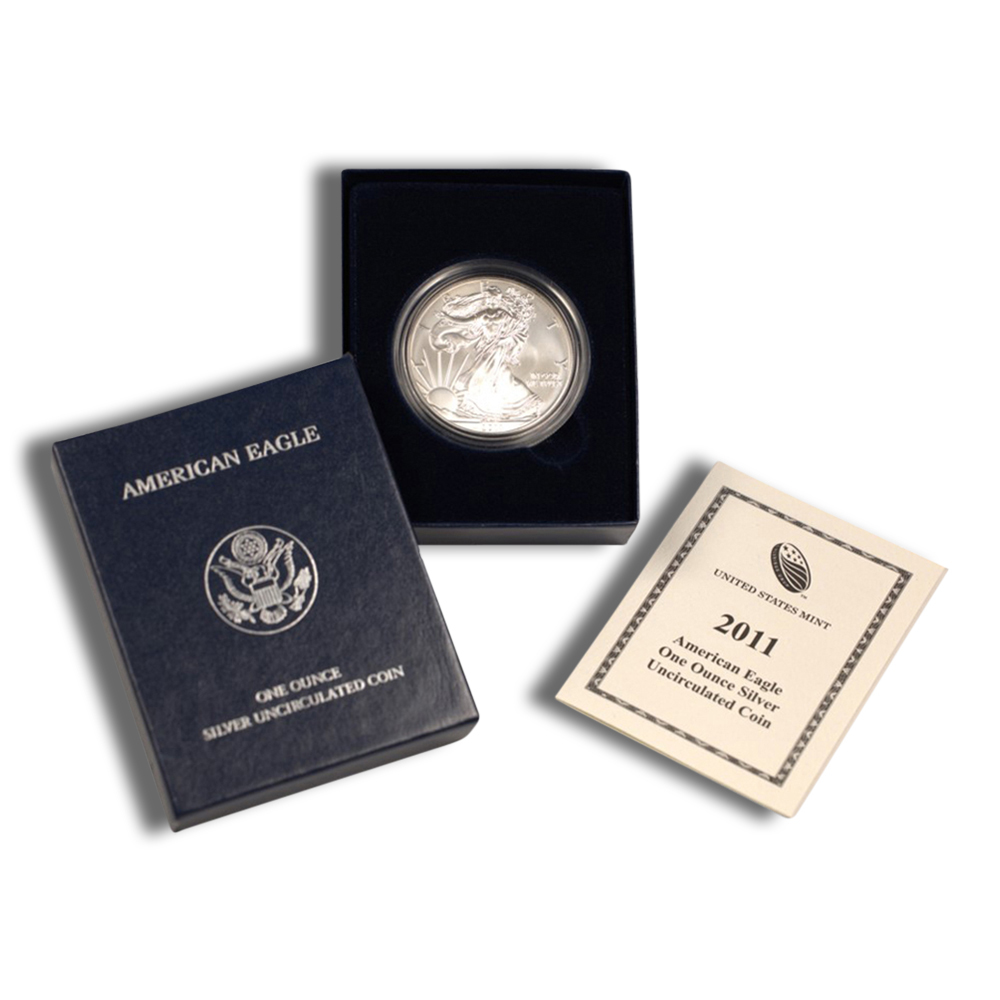 2011-W Burnished Silver American Eagle (with Box and COA)