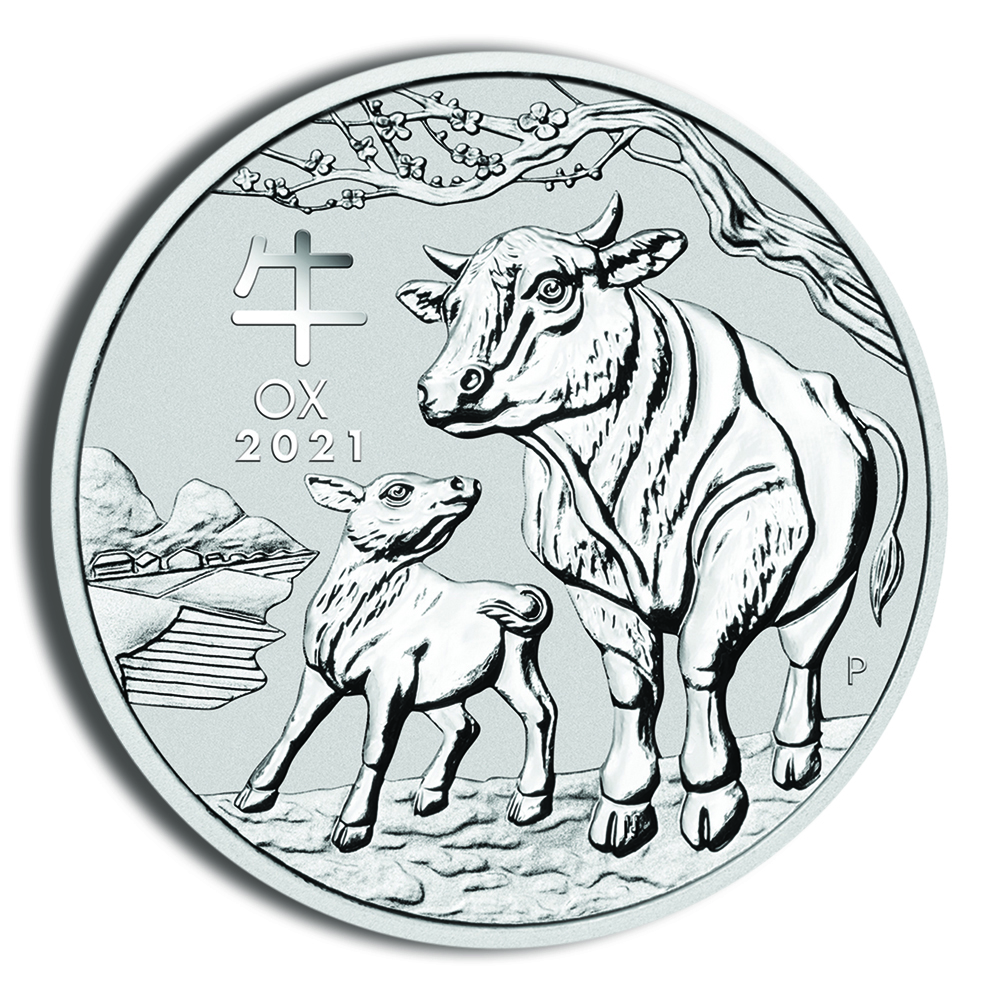 2021 1 Kilo Australia Silver Lunar Ox (Series III) - BU