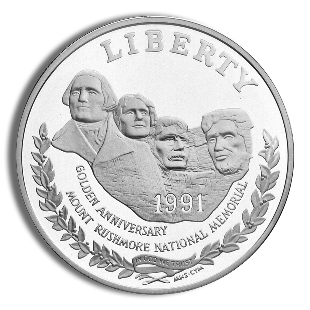 1991-S $1 Mt. Rushmore Silver Commemorative Proof - BU