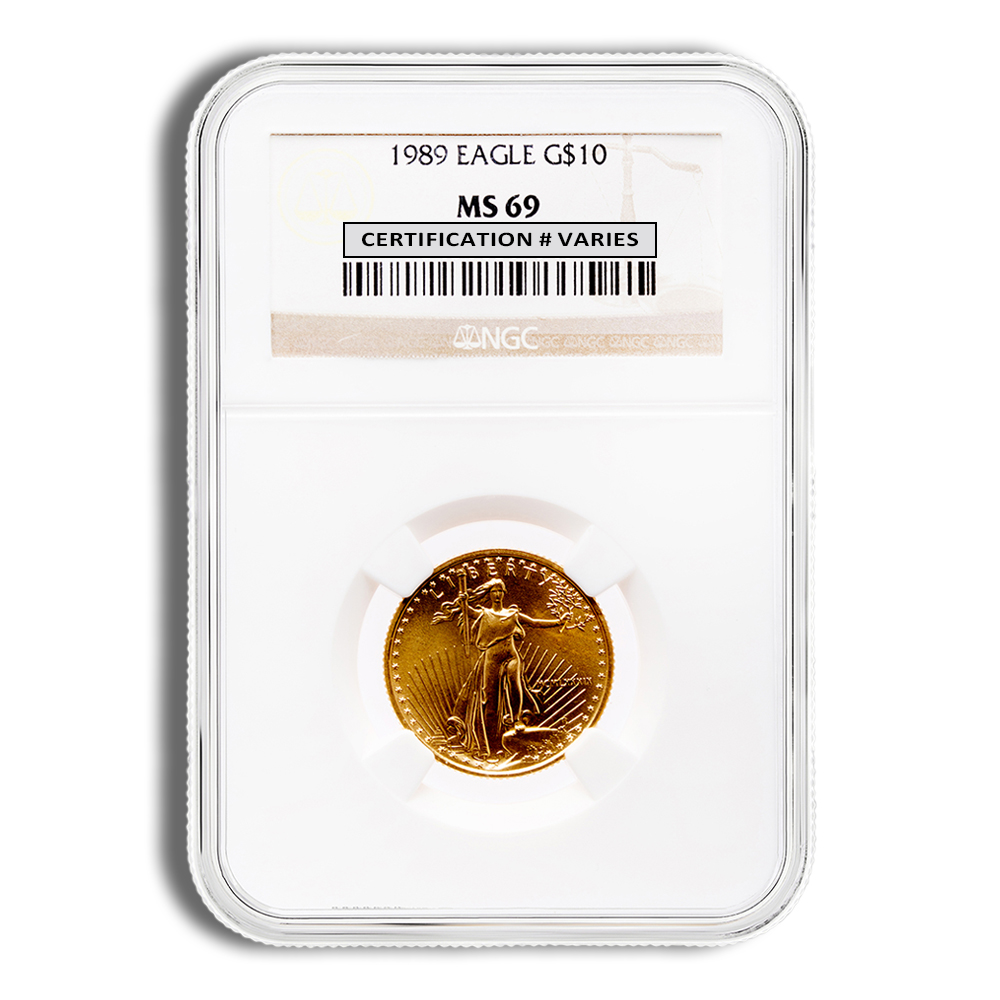 1989 1/4 Oz Gold American Eagle - NGC MS69