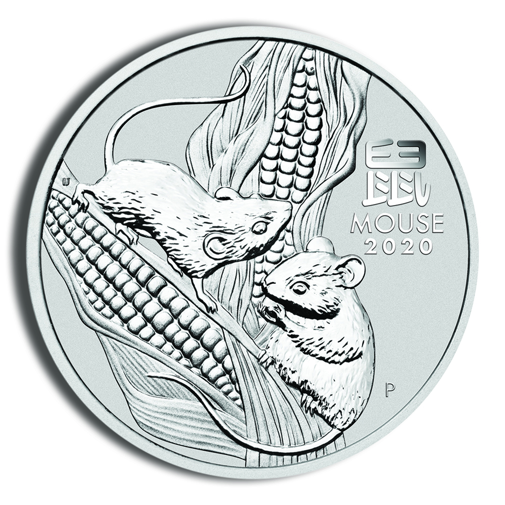 2020 1 Oz Australia Silver Lunar Mouse (Series III) - BU