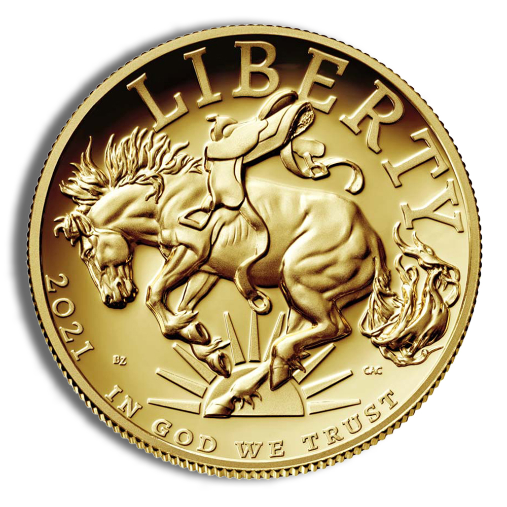 2021-W 1 Oz American Liberty High Relief Gold Coin - BU (with Box and COA)