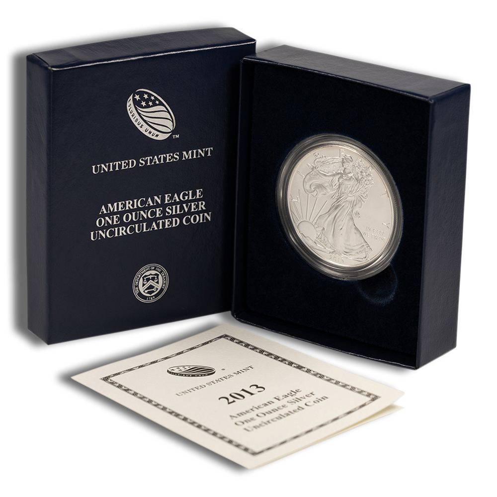 2013-W Burnished Silver American Eagle - BU (with Box and COA)