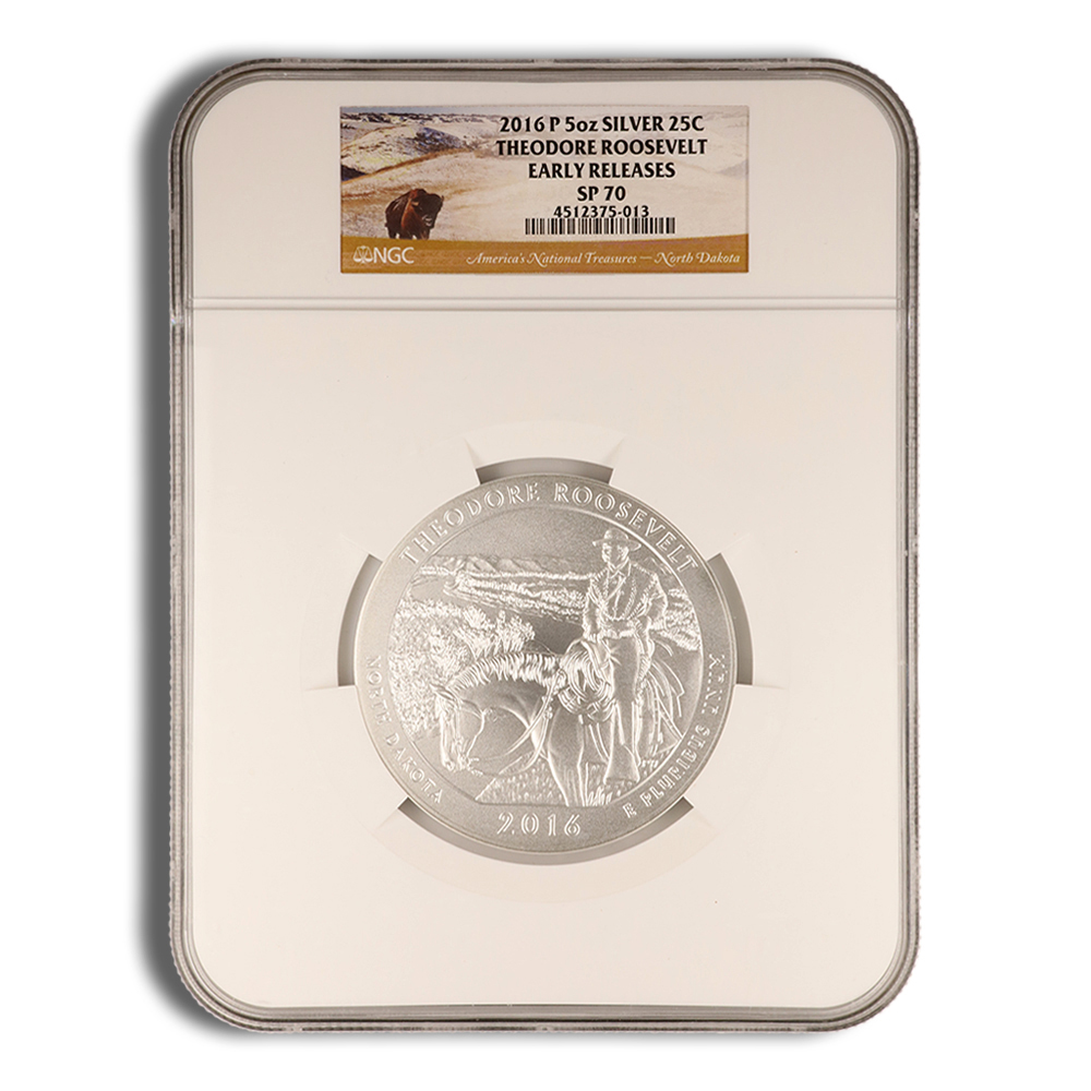 2010 5 Oz America The Beautiful Yellowstone Silver Coin - NGC MS69PL