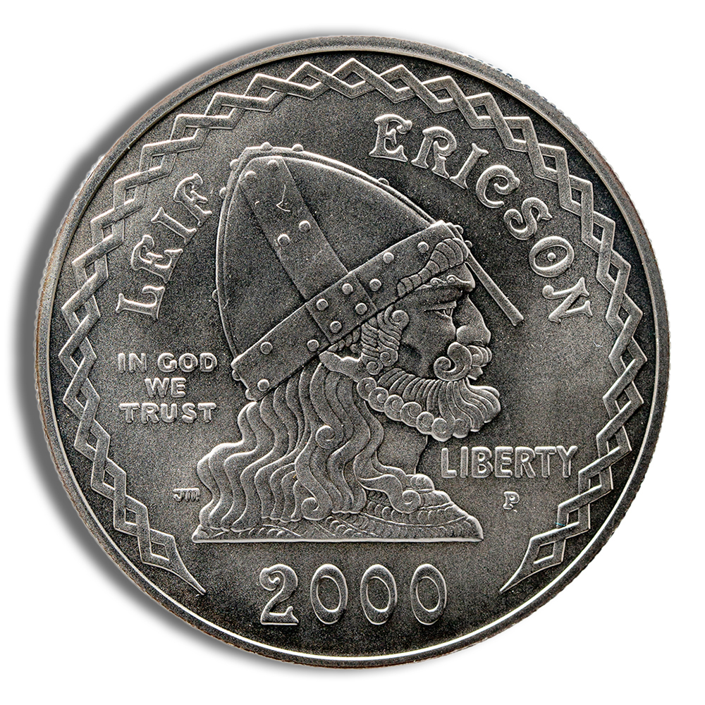 2000-P $1 Leif Ericson Silver Commemorative - BU