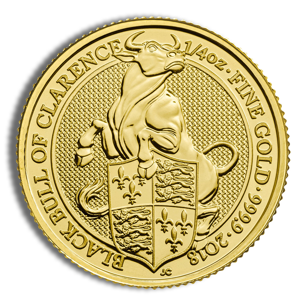 2018 1/4 Oz Great Britain Queen's Beast Gold Coin (Bull) - BU