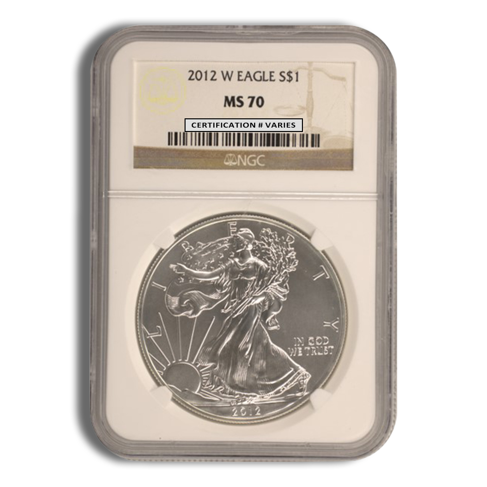 2012 Silver American Eagle - NGC MS70